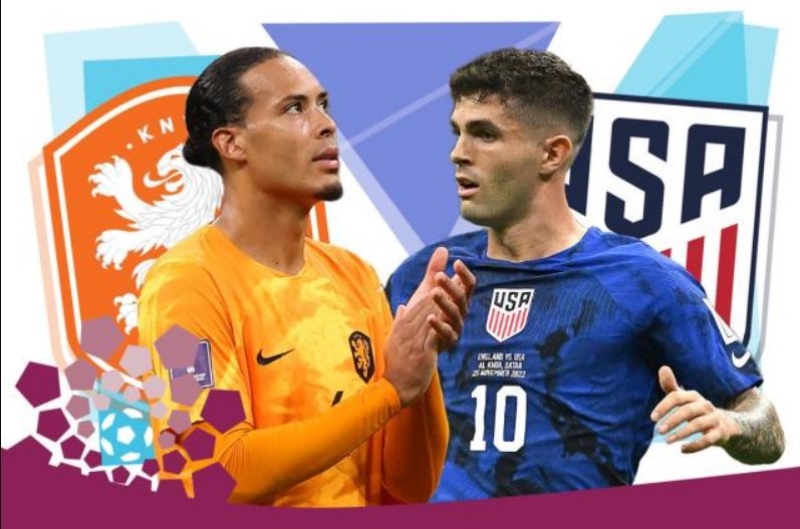 Hà Lan vs Mỹ sẽ là trận đấu diễn ra đầu tiên ở vòng 1/8 World Cup 2022