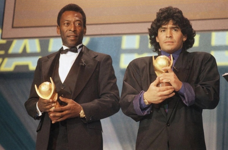 Hai cố huyền thoại xuất chúng Vua bóng đá Pele và Diego Maradona