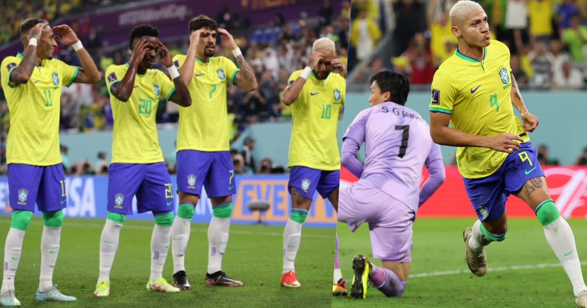 Cận cảnh màn ăn mừng cực chất của dàn sao Brazil khi đè bẹp Hàn Quốc