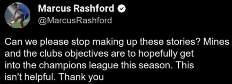 Rashford đáp trả tin đồn của truyền thông