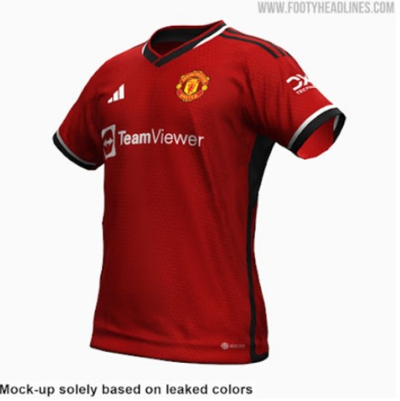 Trang Footy Headline đưa ra bản thiết kế cho mẫu áo đấu sân nhà của Manchester United mùa 2023/24