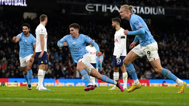 Kết quả Manchester City vs Tottenham Hotspur: Julian Alvarez rút ngắn cách biệt cho đội chủ nhà