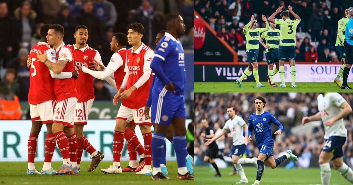 Bảng xếp hạng Ngoại hạng Anh 2022/23 sau vòng 25: Arsenal duy trì ngôi đầu, Chelsea khủng hoảng trầm trọng