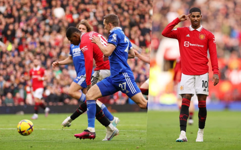 Marcus Rashford ghi 2 bàn, góp công vào chiến thắng 3-0 của Manchester United trước Leicester City