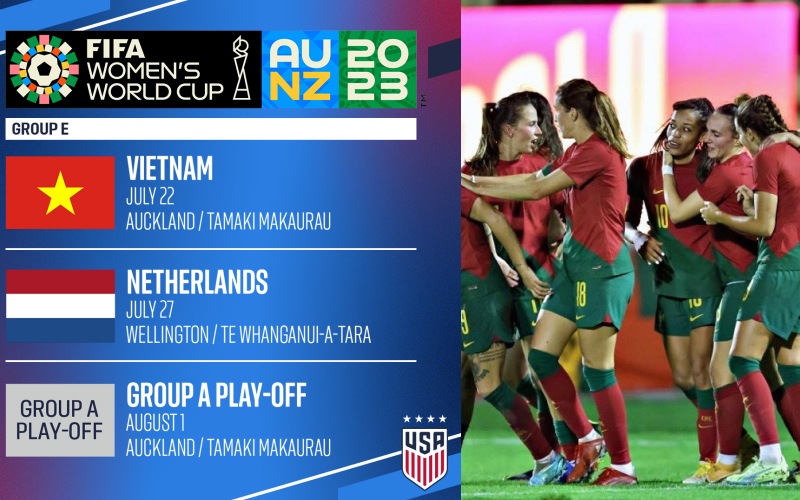 Tuyển nữ Bồ Đào Nha sẽ là đại diện cuối cùng của bảng E World Cup nữ 2023 sau Mỹ, Hà Lan và Việt Nam