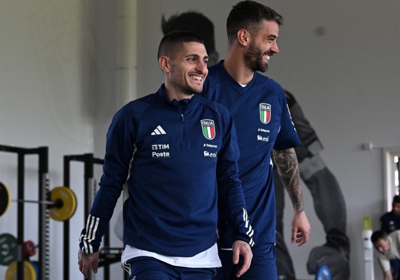 Hình ảnh tập luyện của tuyển Ý vòng loại Euro 2024 tháng 3/2023
