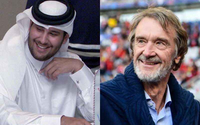 Sheikh Jassim bin Hamad al-Thani (Qatar) và tỷ phú giàu nước Anh Sir Jim Ratcliffe ngỏ ý mua lại Manchester United