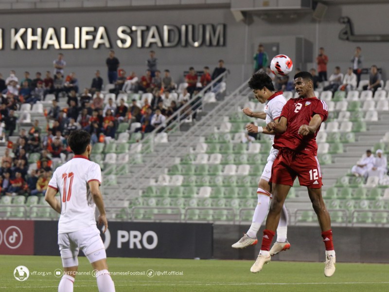 U23 UAE lấn ép hoàn toàn U23 Việt Nam