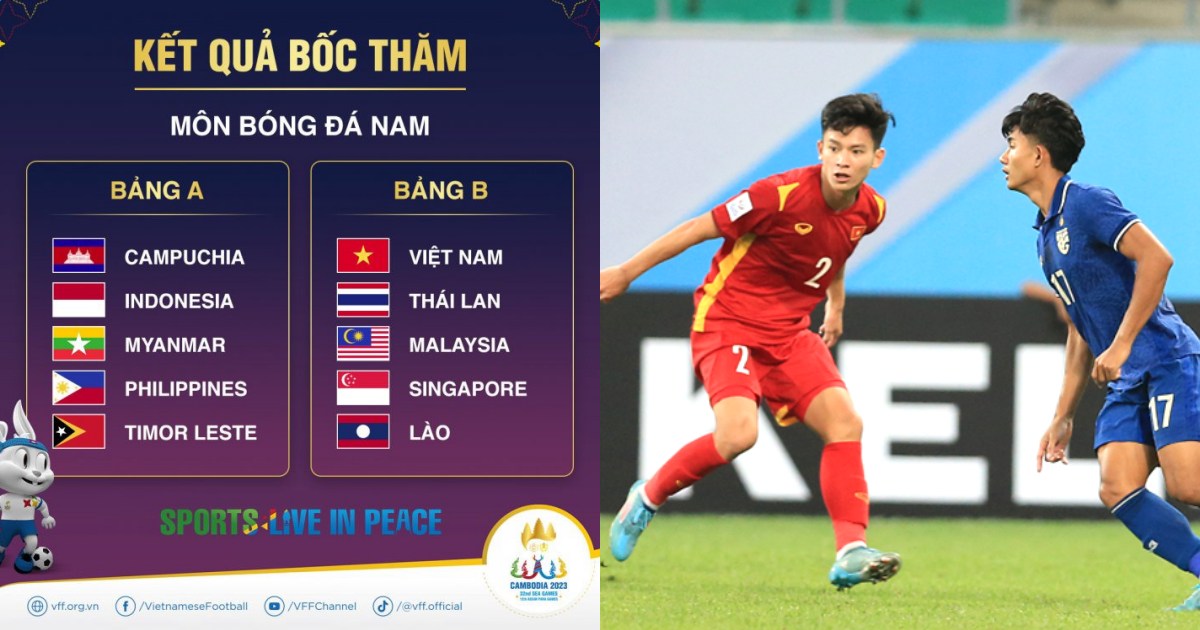 Bảng xếp hạng bóng đá Nam SEA Games 32 Campuchia mới nhất