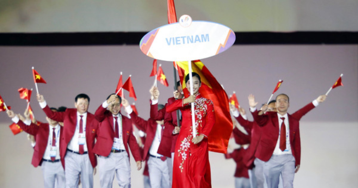 Xác định người cầm cờ Đoàn thể thao Việt Nam SEA Games 32
