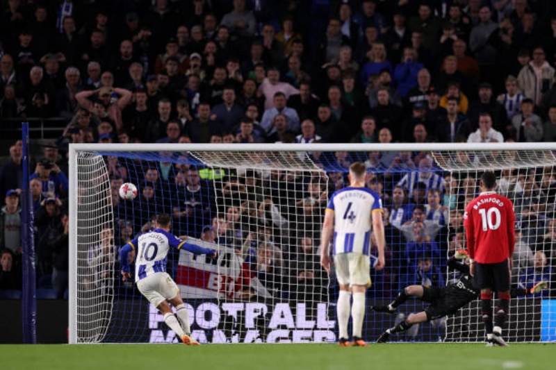 Alexis Mac Allister đá penalty thành công, giúp Brighton thắng tối thiểu Manchester United
