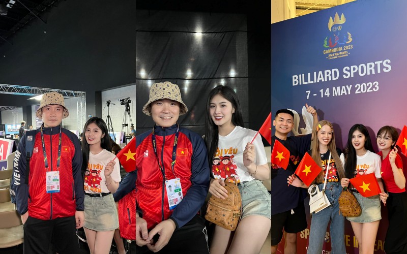 Bên cạnh bóng đá, Quỳnh Alee còn theo dõi bộ môn Billiard ở SEA Games 32