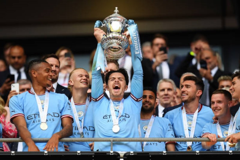 Man City ăn mừng vô địch FA Cup 2022/23 cực chất