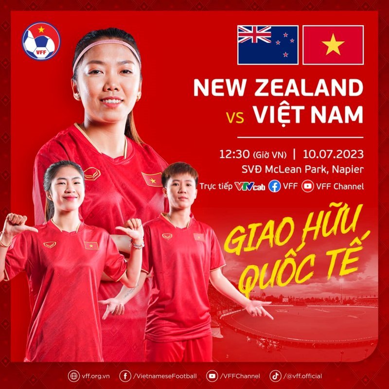 Kết quả Nữ Việt Nam vs Nữ New Zealand, 12h30 ngày 10/7/2023