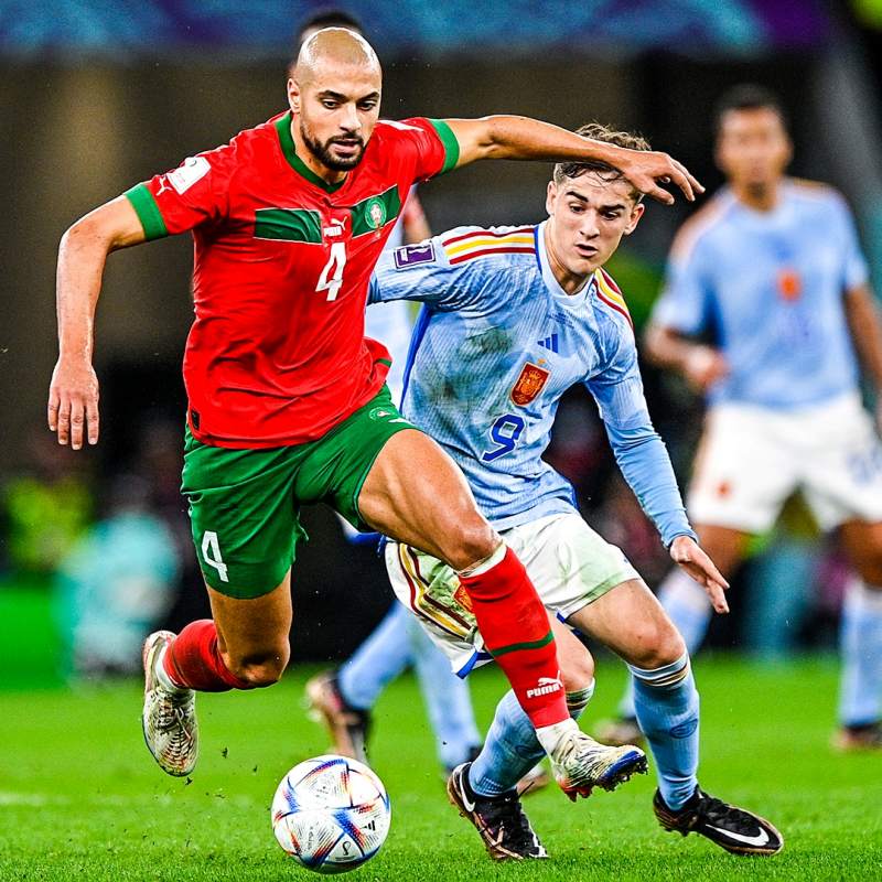 Sofyan Amrabat để lại dấu ấn lớn trong màu áo tuyển Morocco ở World Cup 2022