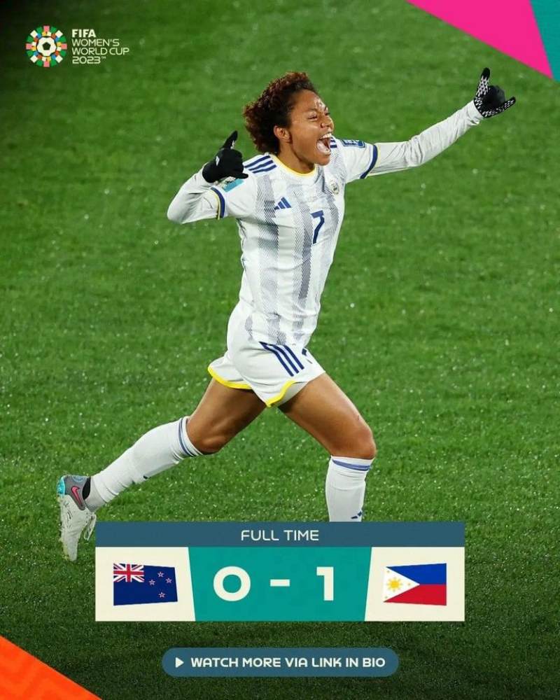 Tuyển nữ Philippines giành chiến thắng đầu tiên trong lần đầu dự một kỳ World Cup