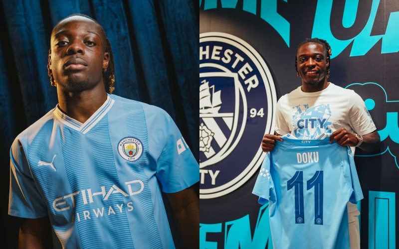Jeremy Doku chính thức gia nhập Manchester City và mang áo số 11