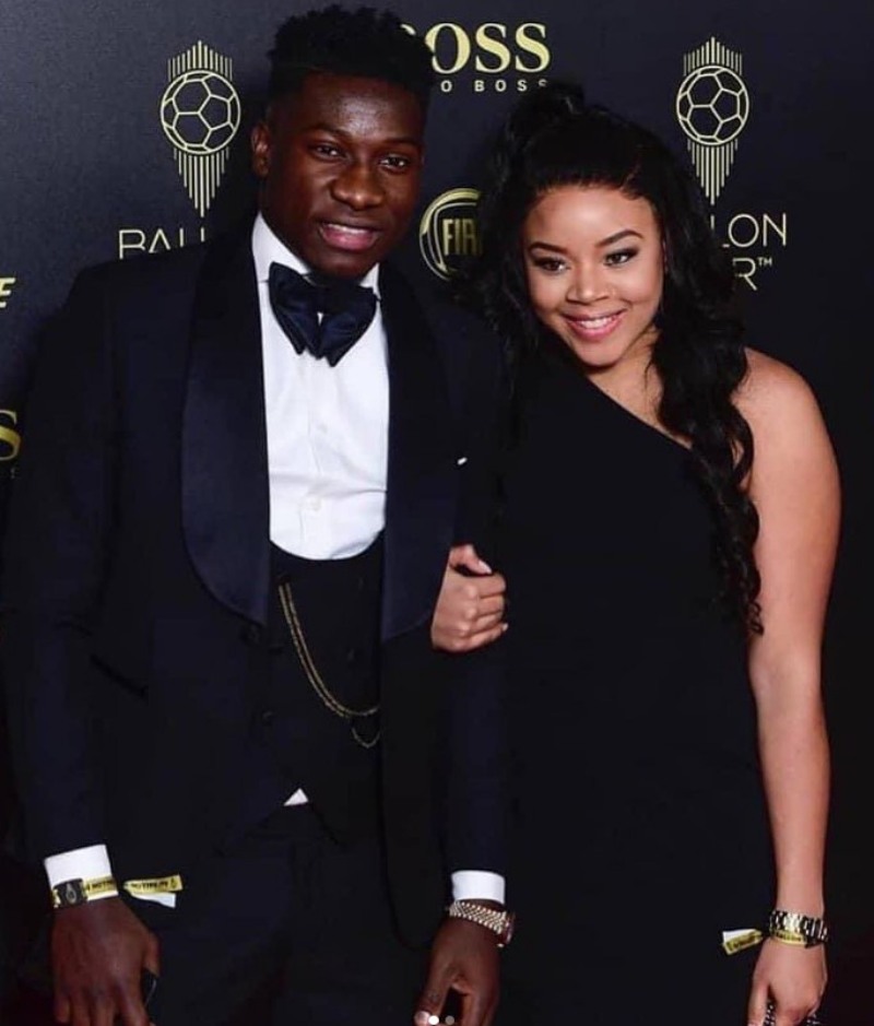 Melanie Kamayou sát cánh cùng Andre Onana ở lễ trao giải Ballon d'Or 2019