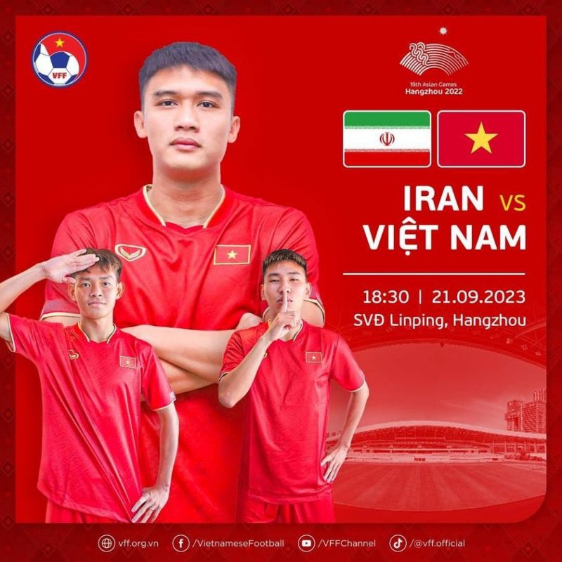 Kết quả Việt Nam vs Iran ASIAD 19, 18h30 ngày 21/9/2023