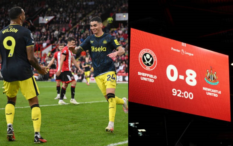 Newcastle đè bẹp Sheffield United 8 bàn không gỡ