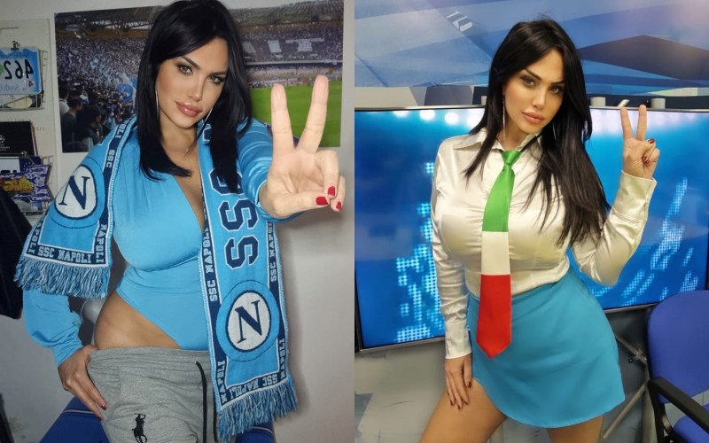 Marika Fruscio là fan trung thành của Napoli