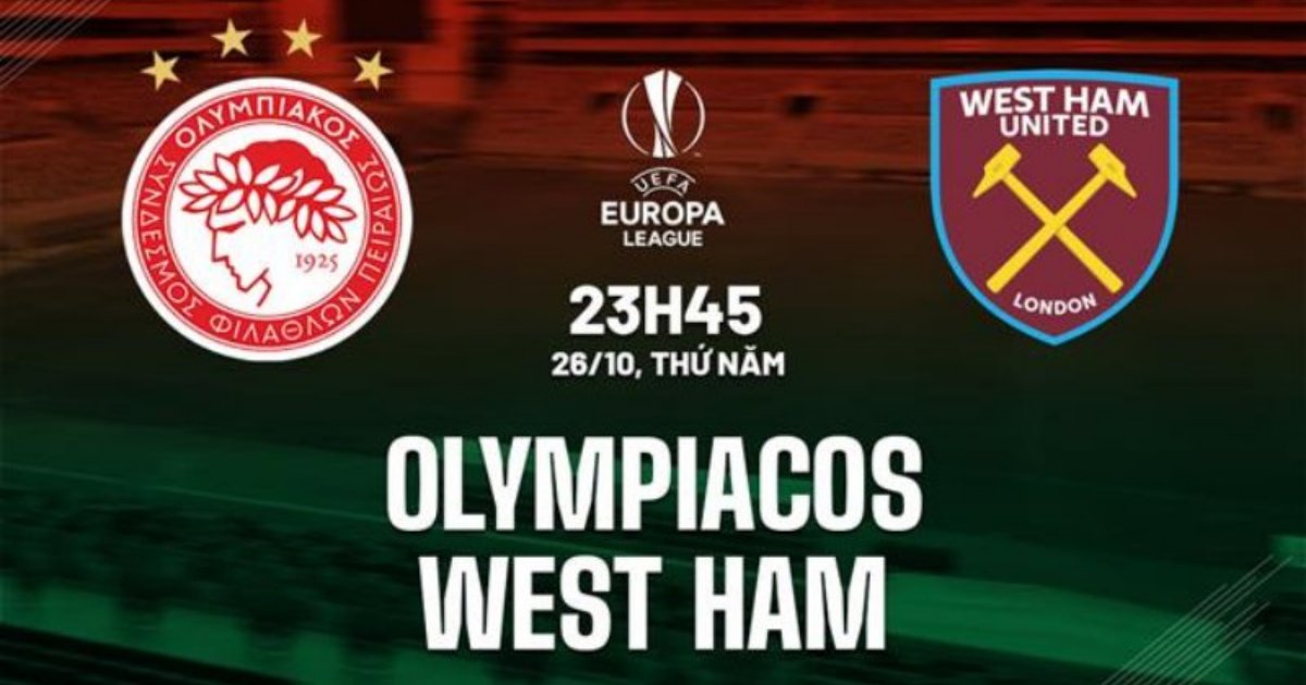 Nhận định Olympiacos vs West Ham (23h45, 26/10/2023) - Vòng bảng Europa League 2023/24