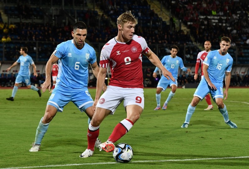 Đội tuyển Đan Mạch giành thắng lợi sát nút San Marino