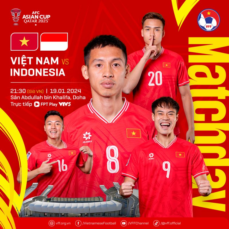 Trận then chốt của đội tuyển Việt Nam ở vòng bảng Asian Cup 2023